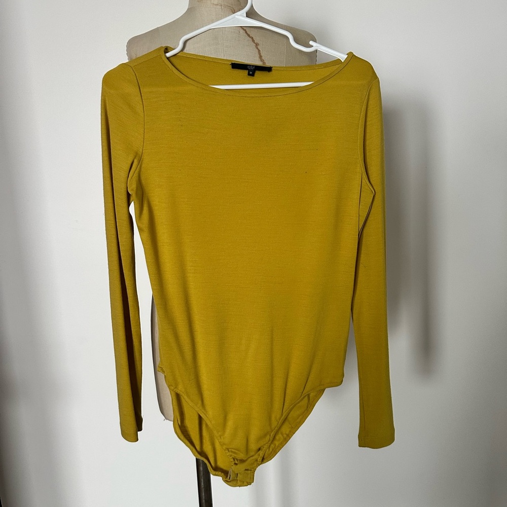 Tibi Yellow Long Sleeve Bodysuit